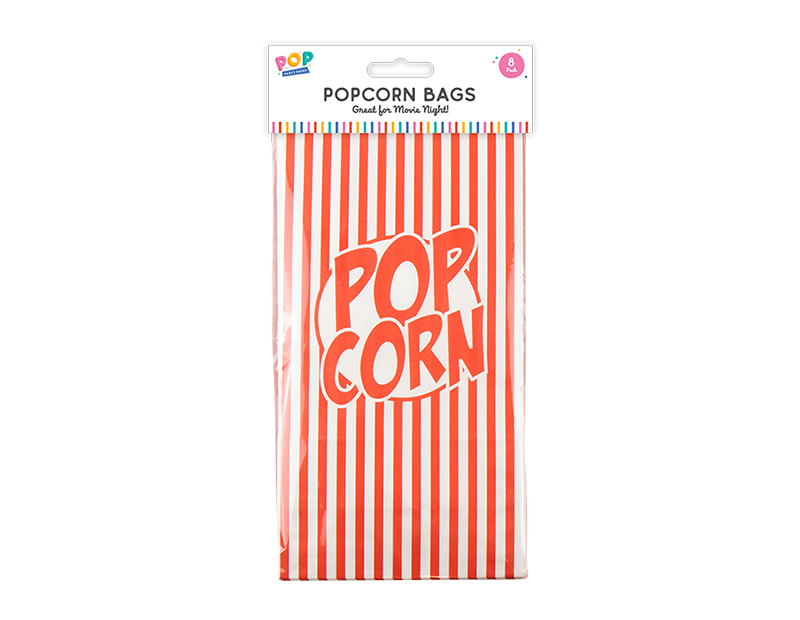 Wholesale Paper Popcorn Bag 8PK