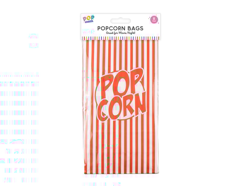 Wholesale Paper Popcorn Bag 8PK Wholesale Paper Popcorn Bag 8PK