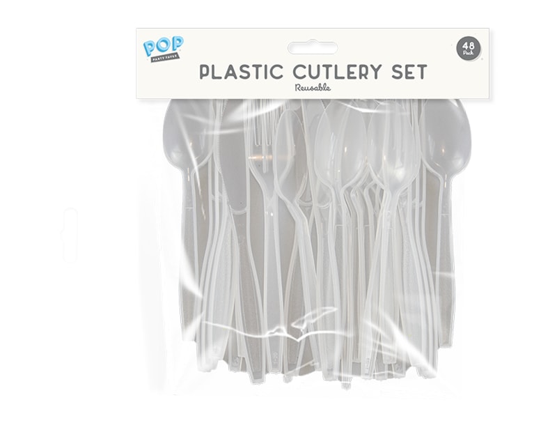 Wholesale Reusable Plastic Cutlery Set 48pk Wholesale Reusable Plastic Cutlery Set 48pk