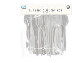 Wholesale Reusable Plastic Cutlery Set 48pk