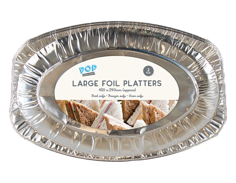 Wholesale Large Foil Platters 2pk Wholesale Large Foil Platters 2pk