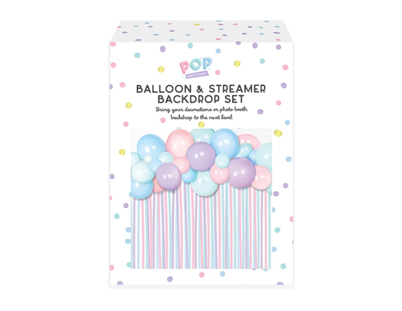 Wholesale Pastel Balloons & Streamer Back Drop Set