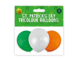 Wholesale St. Patrick's Day Tricolour Balloons 15pk Wholesale St. Patrick's Day Tricolour Balloons 15pk
