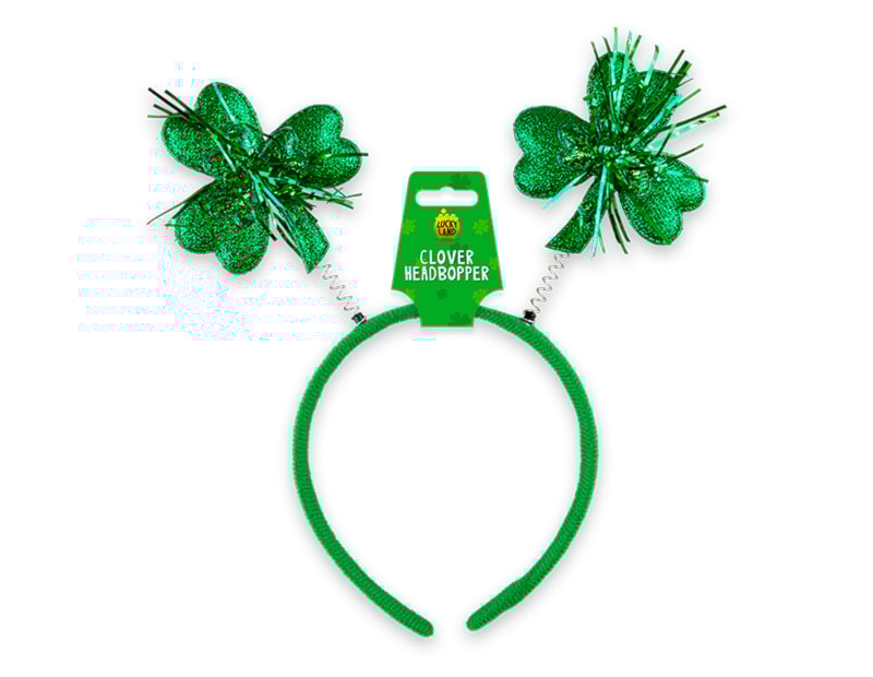 Wholesale St. Patrick's Day Clover Headbopper Wholesale St. Patrick's Day Clover Headbopper