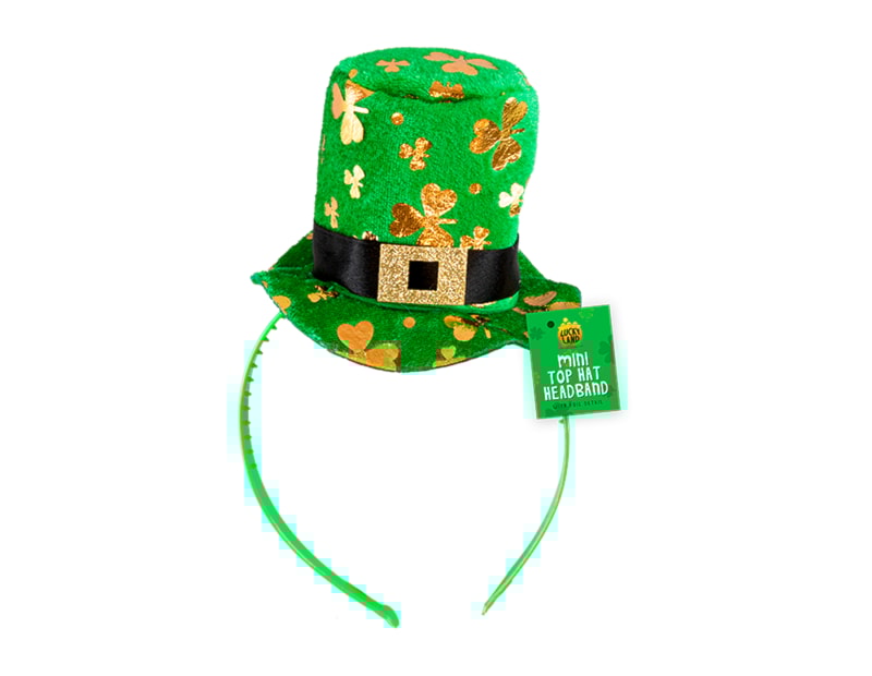 Wholesale St. Patrick's Mini Top Hat Headband Wholesale St. Patrick's Mini Top Hat Headband