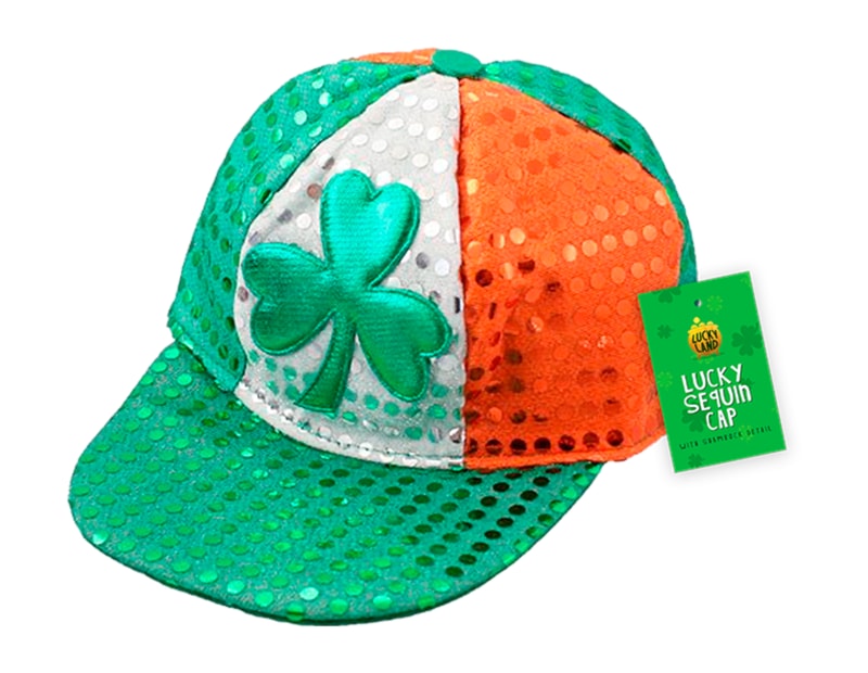 Wholesale St. Patrick's Day Sequin Cap Wholesale St. Patrick's Day Sequin Cap