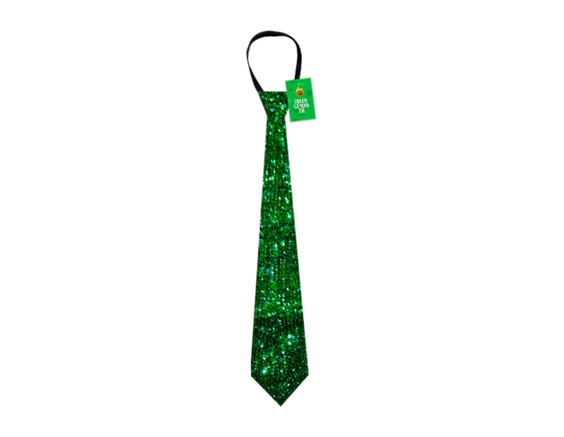 Wholesale St. Patrick’s Day Green Sequin Tie 38cm Wholesale St. Patrick’s Day Green Sequin Tie 38cm