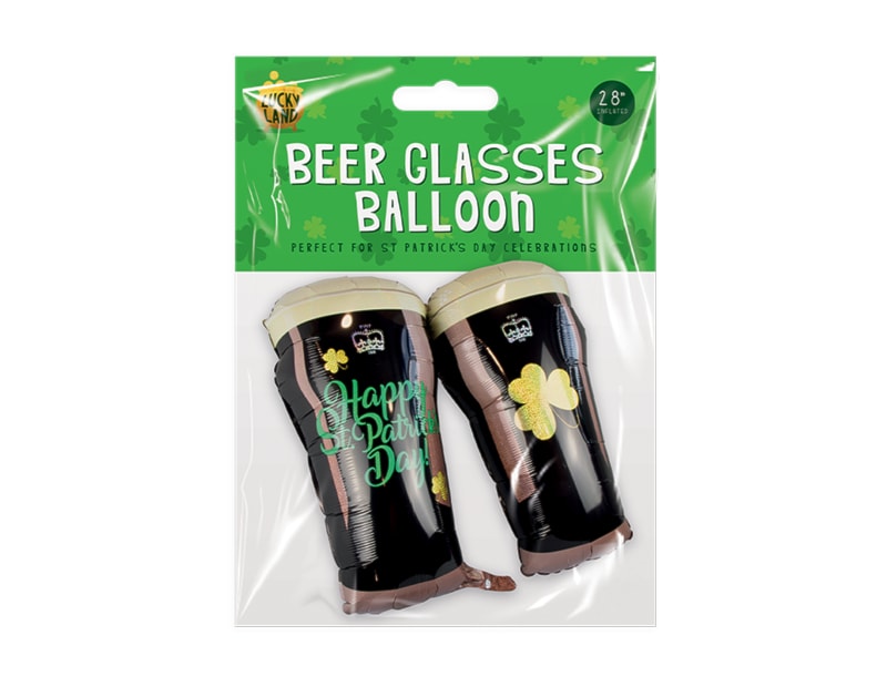 Wholesale St Patricks Day Beer Glasses balloon 28" Wholesale St Patricks Day Beer Glasses balloon 28"