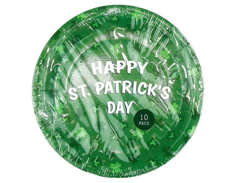 Wholesale St. Patricks Day paper plates 22.5cm 10pk| Gem imports Ltd Wholesale St. Patricks Day paper plates 22.5cm 10pk| Gem imports Ltd