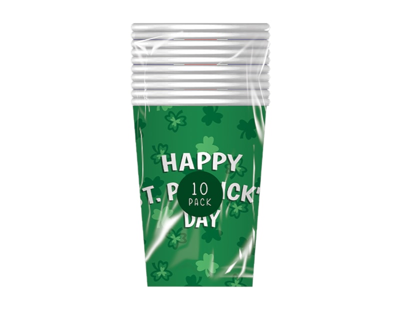 Wholesale St. Patricks Day Paper Cups 270ml | 10pk Wholesale St. Patricks Day Paper Cups 270ml | 10pk