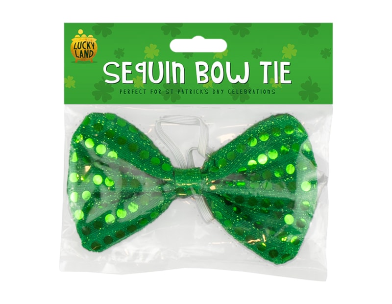 Wholesale St. Patricks Day Sequin Bow Tie Wholesale St. Patricks Day Sequin Bow Tie