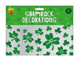 Wholesale St Patrick's Day shamrock Decorations 30pk Wholesale St Patrick's Day shamrock Decorations 30pk