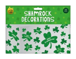 Wholesale St Patrick's Day shamrock Decorations 30pk