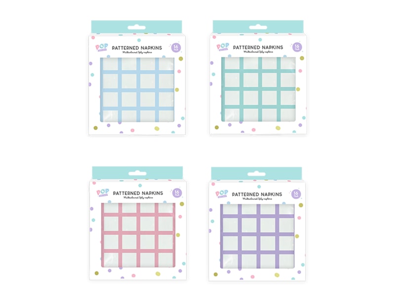 Wholesale Patterned Napkins 16pk Wholesale Patterned Napkins 16pk