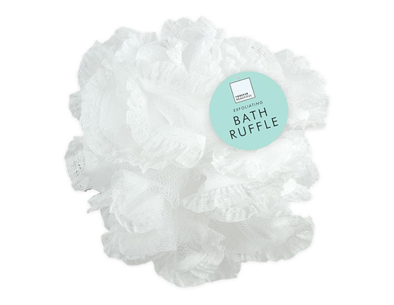 Wholesale Exfoliating White Bath Ruffles Wholesale Exfoliating White Bath Ruffles