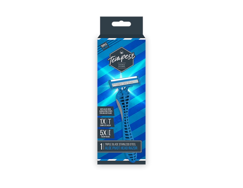 Wholesale Mens Three Blade Aloe Pivot Head Razor 6pk Wholesale Mens Three Blade Aloe Pivot Head Razor 6pk