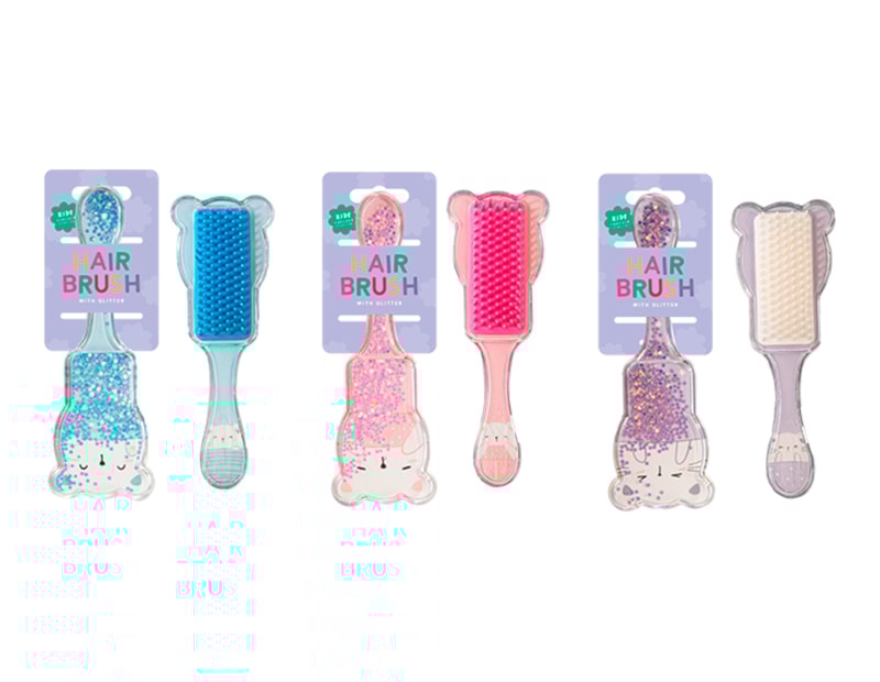 Wholesale Kids Glitter Animal Hairbrush 17cm Wholesale Kids Glitter Animal Hairbrush 17cm