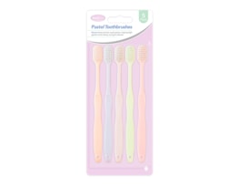 Wholesale Pastel Toothbrushes 5pk Wholesale Pastel Toothbrushes 5pk