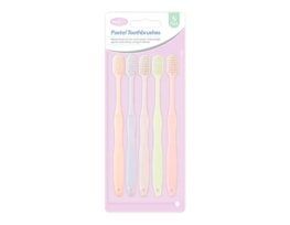 Wholesale Pastel Toothbrushes 5pk