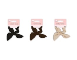 Wholesale Textured Fabric Scrunchie with Bow Wholesale Textured Fabric Scrunchie with Bow