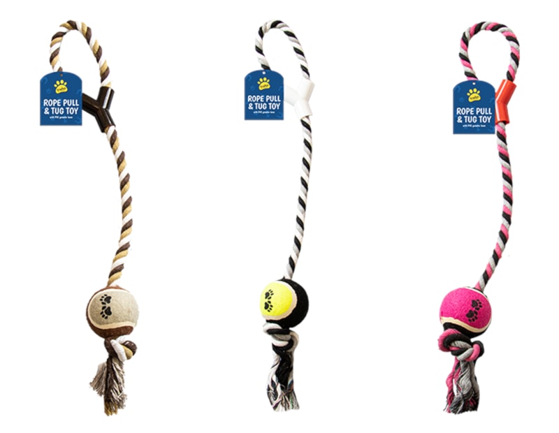 Wholesale Rope Dog Tugger Toy With Ball Wholesale Rope Dog Tugger Toy With Ball