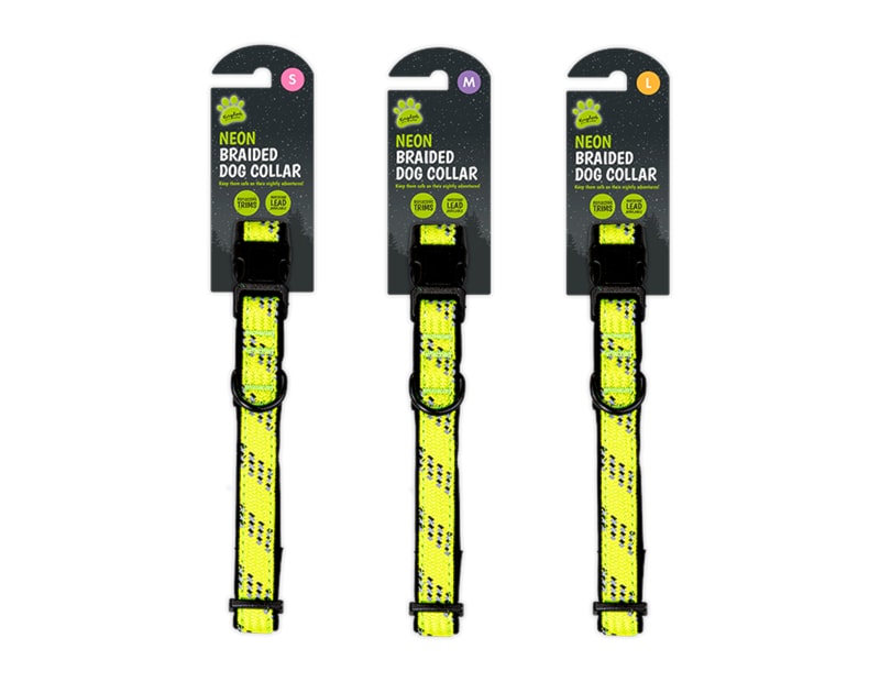 Wholesale Neon Braided Dog Collar Wholesale Neon Braided Dog Collar
