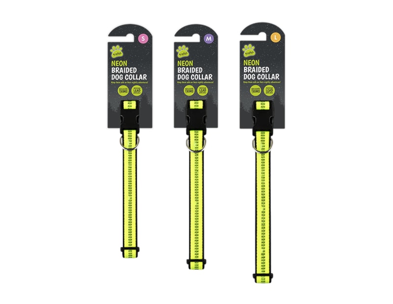 Wholesale Neon Braided Dog Collar Wholesale Neon Braided Dog Collar