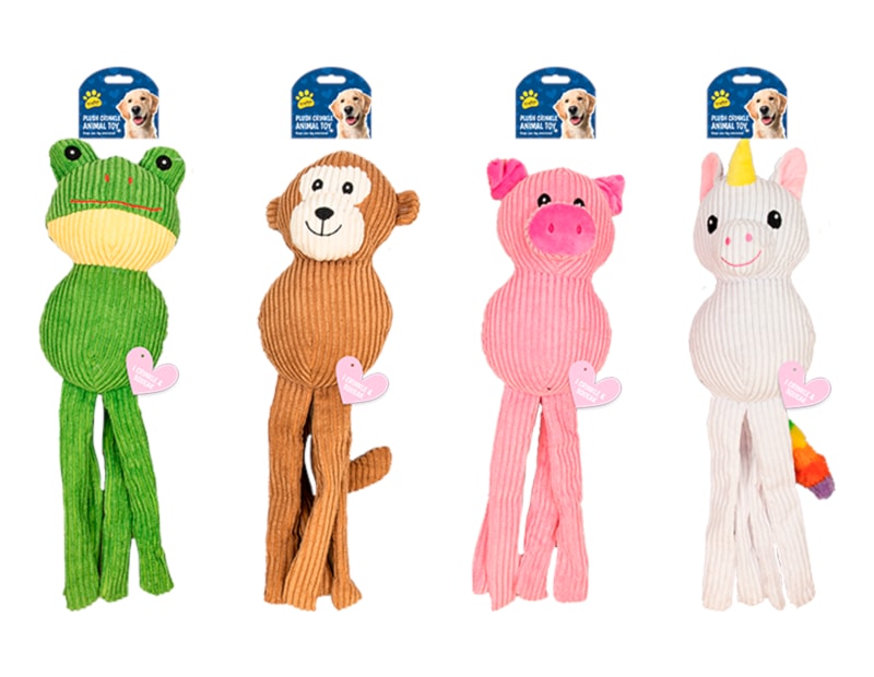 Wholesale Plush Crinkley Animal Dog Toy