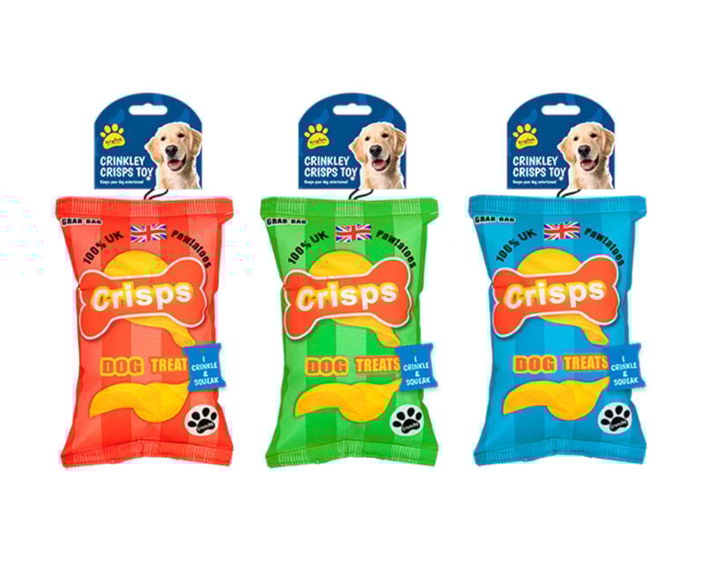 Wholesale Crinkley Crisps Dog Toy Wholesale Crinkley Crisps Dog Toy