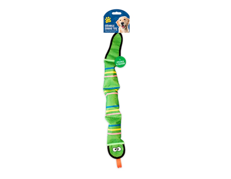 Wholesale Crinkley Snake Dog Toy