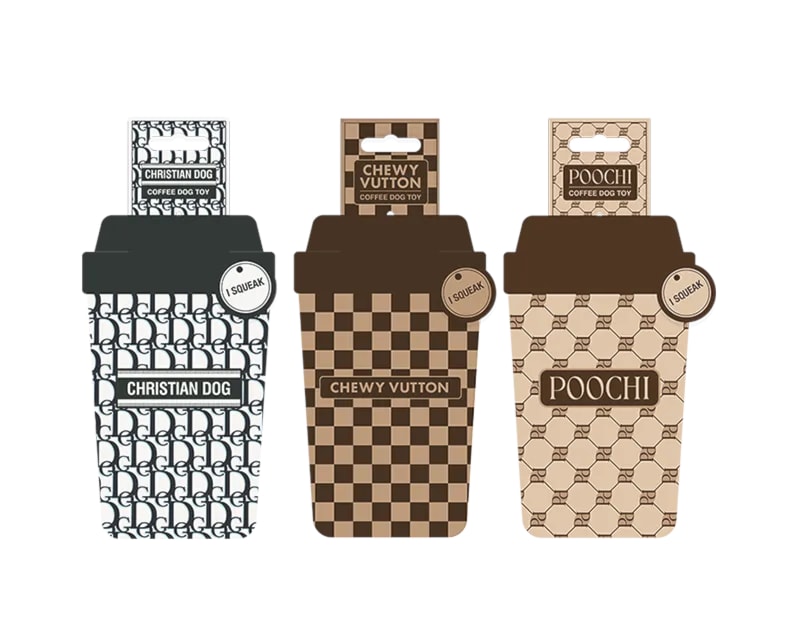 Wholesale Luxury Squeaky Coffee Dog Toy Wholesale Luxury Squeaky Coffee Dog Toy