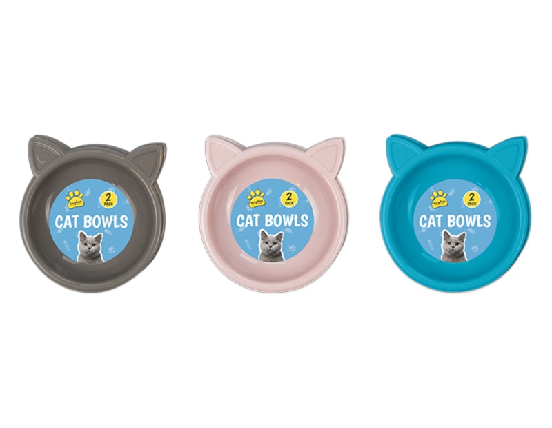 Cat Bowls 2pk - Trend 17cm Cat Bowls 2pk - Trend 17cm