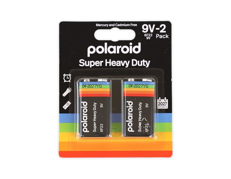 Wholesale POLAROID 9V HEAVY DUTY 2 PACK Wholesale POLAROID 9V HEAVY DUTY 2 PACK