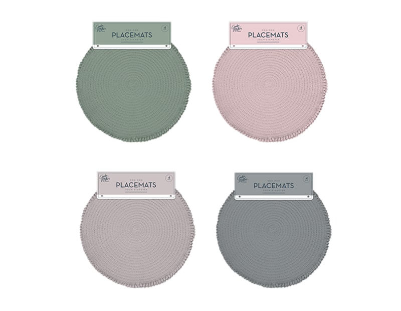 Wholesale Pom Pom Round Placemats Wholesale Pom Pom Round Placemats