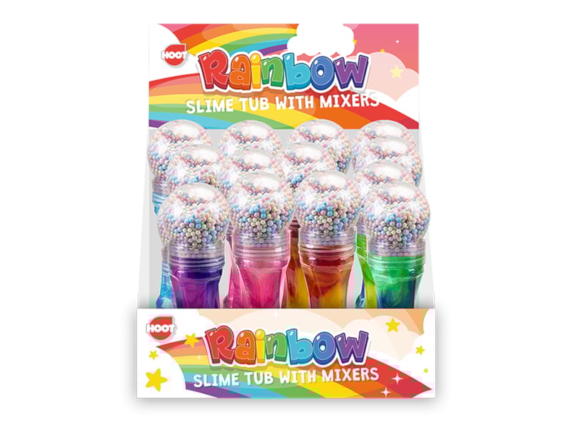 Wholesale Rainbow Slime Tub With Mixers CDU Wholesale Rainbow Slime Tub With Mixers CDU