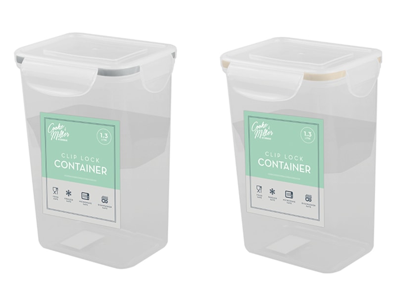 Rectangle Clip Lock Container 1300ml Rectangle Clip Lock Container 1300ml