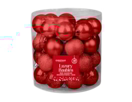 Wholesale Red Luxury Assorted Baubles | Bulk Buy Christmas Decorations Wholesale Red Luxury Assorted Baubles | Bulk Buy Christmas Decorations