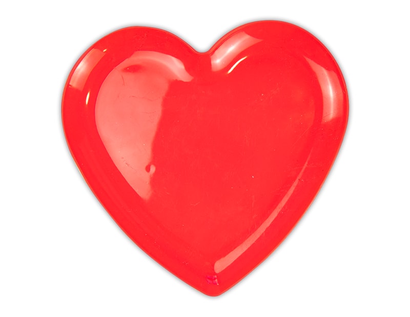 Wholesale Red plastic heart plate Wholesale Red plastic heart plate