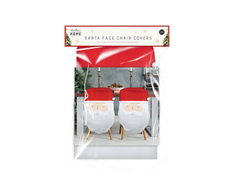 Wholesale Santa Face Chair Covers 2pk Wholesale Santa Face Chair Covers 2pk