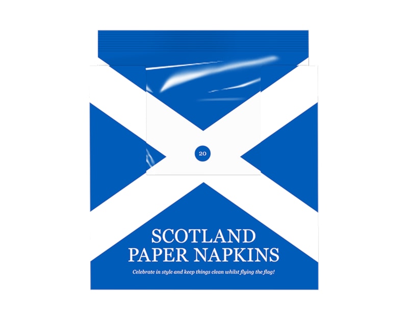 Wholesale Scotland Printed Paper Napkins 20pk CDU Wholesale Scotland Printed Paper Napkins 20pk CDU