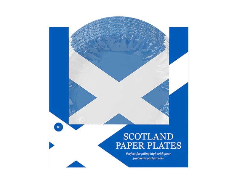 Wholesale Scotland Paper Plates 10pk CDU - Plastic Free Wholesale Scotland Paper Plates 10pk CDU - Plastic Free