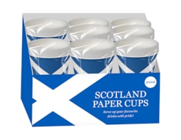 Wholesale Scotland Paper Cups 500ml 8pk CDU