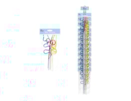 Wholesale Silly Straws 5pk With Clip Strip Wholesale Silly Straws 5pk With Clip Strip