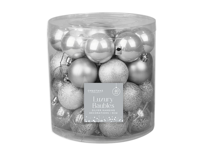 Wholesale Luxury assorted baubles 5cm - 40pk | Gem imports Ltd. Wholesale Luxury assorted baubles 5cm - 40pk | Gem imports Ltd.