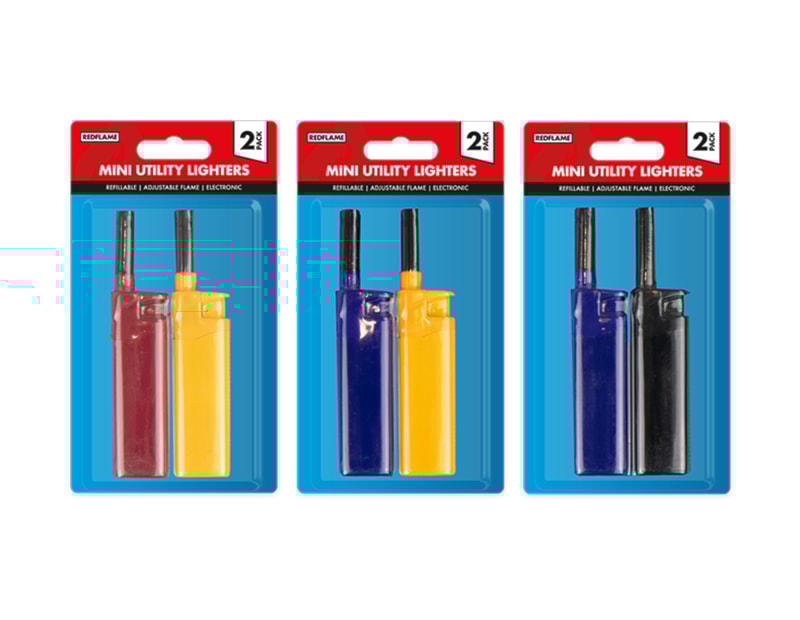 Wholesale Mini Electronic Utility Lighters 2pk Wholesale Mini Electronic Utility Lighters 2pk