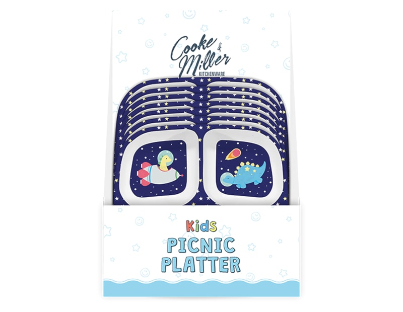 Wholesale Space Dinosaur Small Picnic Platter CDU
