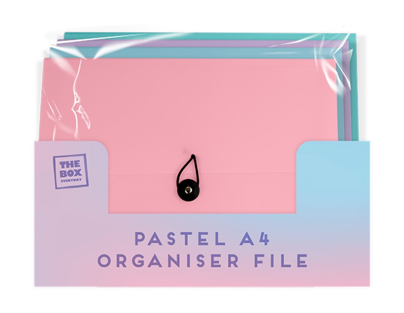 Wholesale Pastel A4 Organiser File CDU Wholesale Pastel A4 Organiser File CDU