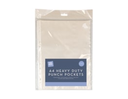 Wholesale A4 Heavy Duty Punch Pockets 50pk Wholesale A4 Heavy Duty Punch Pockets 50pk