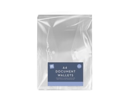 Wholesale A4 Clear Document Wallets 4pk