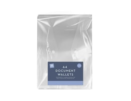 Wholesale A4 Clear Document Wallets 4pk